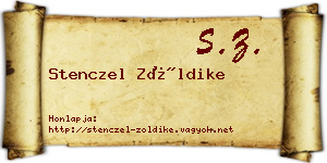 Stenczel Zöldike névjegykártya